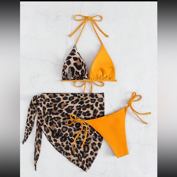 Leopard Halter Bikini - Picture 2 of 3